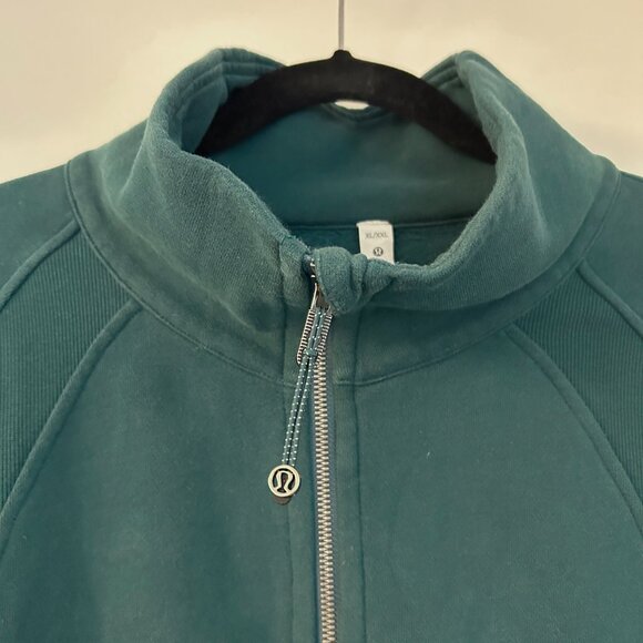 Lululemon Scuba Oversized Funnel-Neck Full Zip in Storm Teal Size XL/XXL - Picture 5 of 10